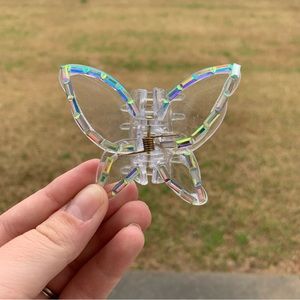 Jeweled Border Studded Butterfly Hair Clip